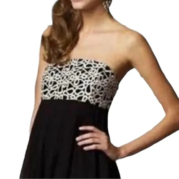 Lilly Pulitzer Jillie Strapless Silk Dress Black - Picture 2 of 11